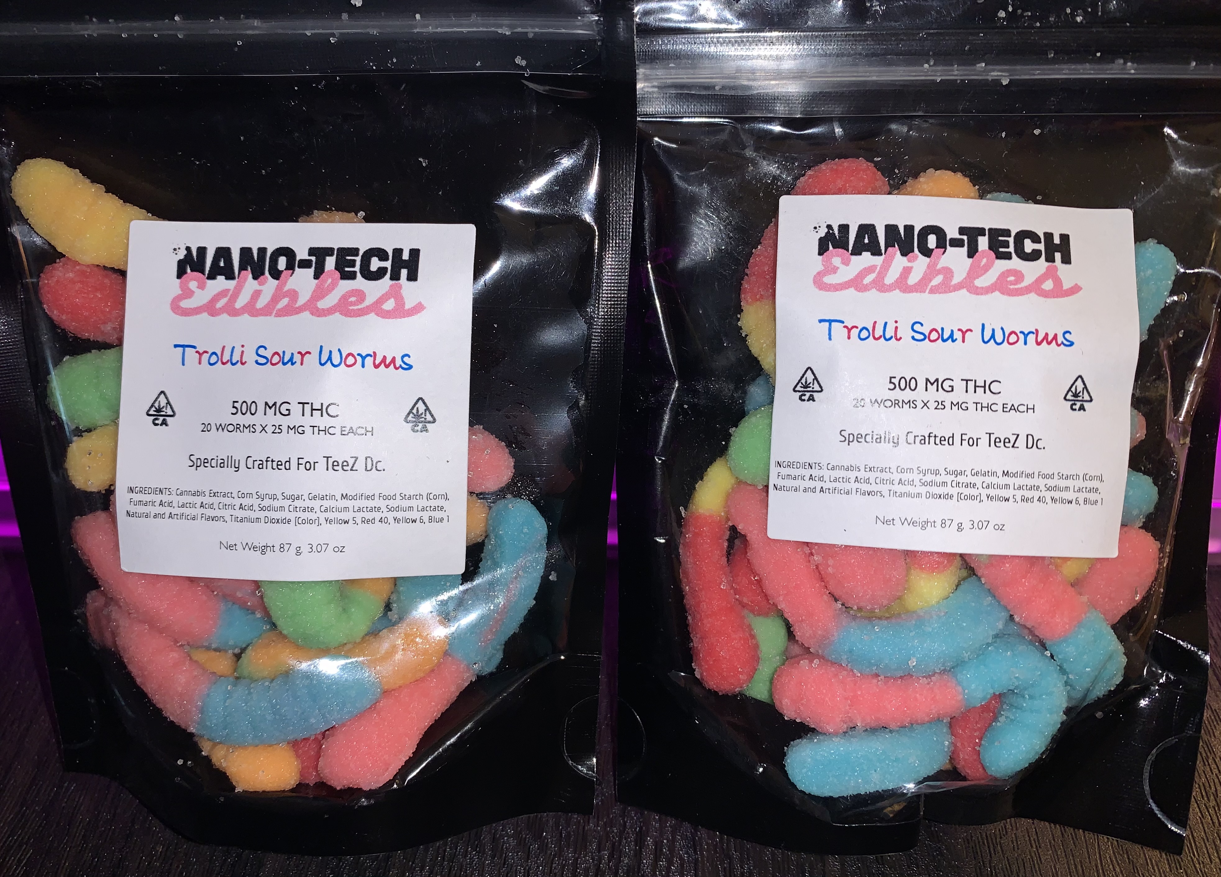 Nano Infused THC Trolli Sour Worms 500MG
