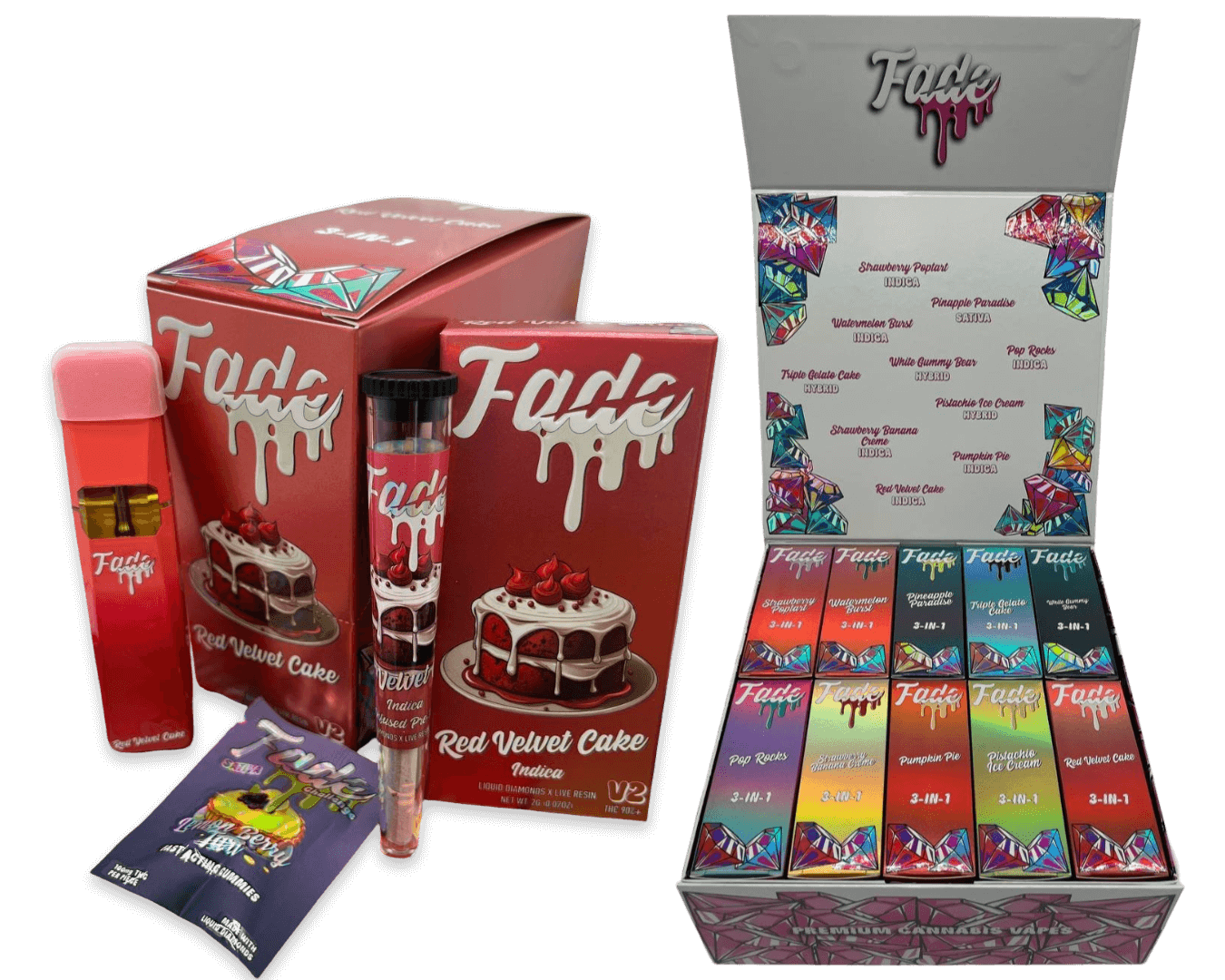 Fade 2G: 3-in-1 W/ Gummies 100MG & Infused Preroll 1G